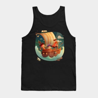 Cartoon Pirates Tank Top